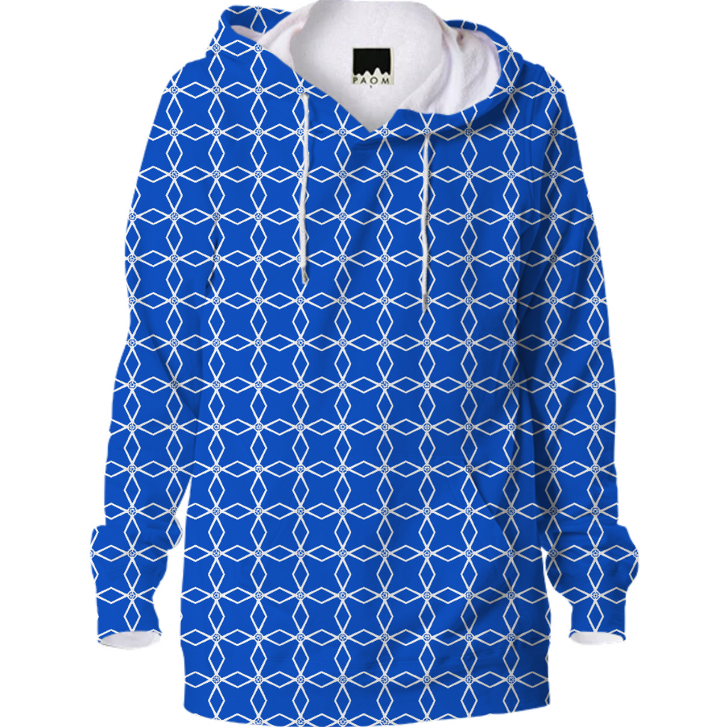 Geometric Blue and White