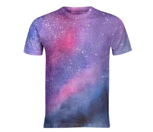 Violet galaxy basic t shirt