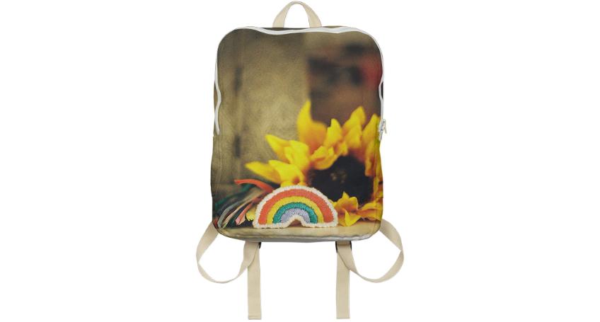 Rainbow Patch Sunflower Backpack