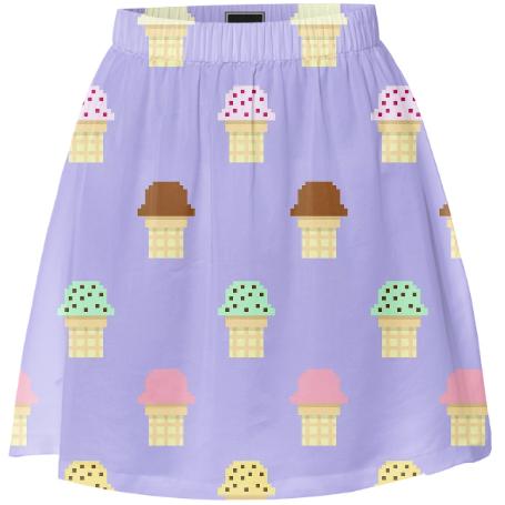 Ice cream Print skirt
