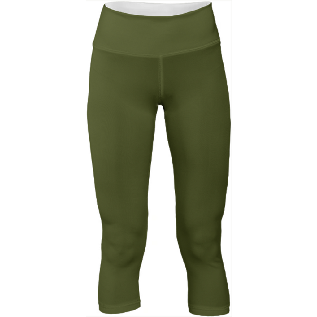 Solid Army Green Yoga Pants