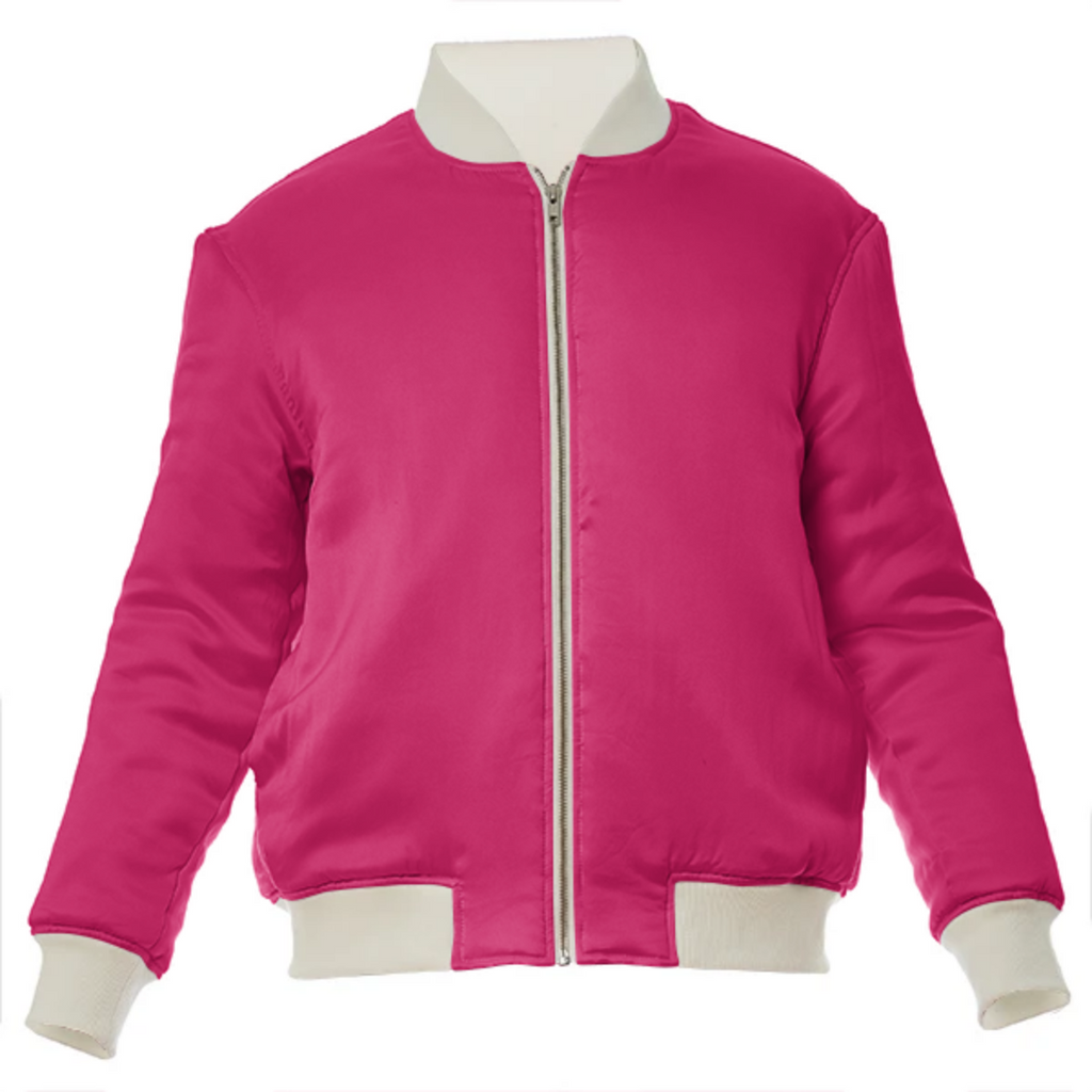 color ruby VP silk bomber jacket