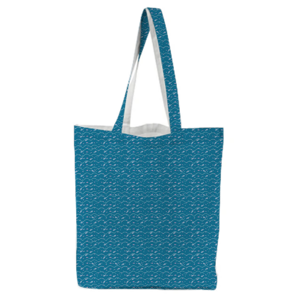 Little fishes tote bag