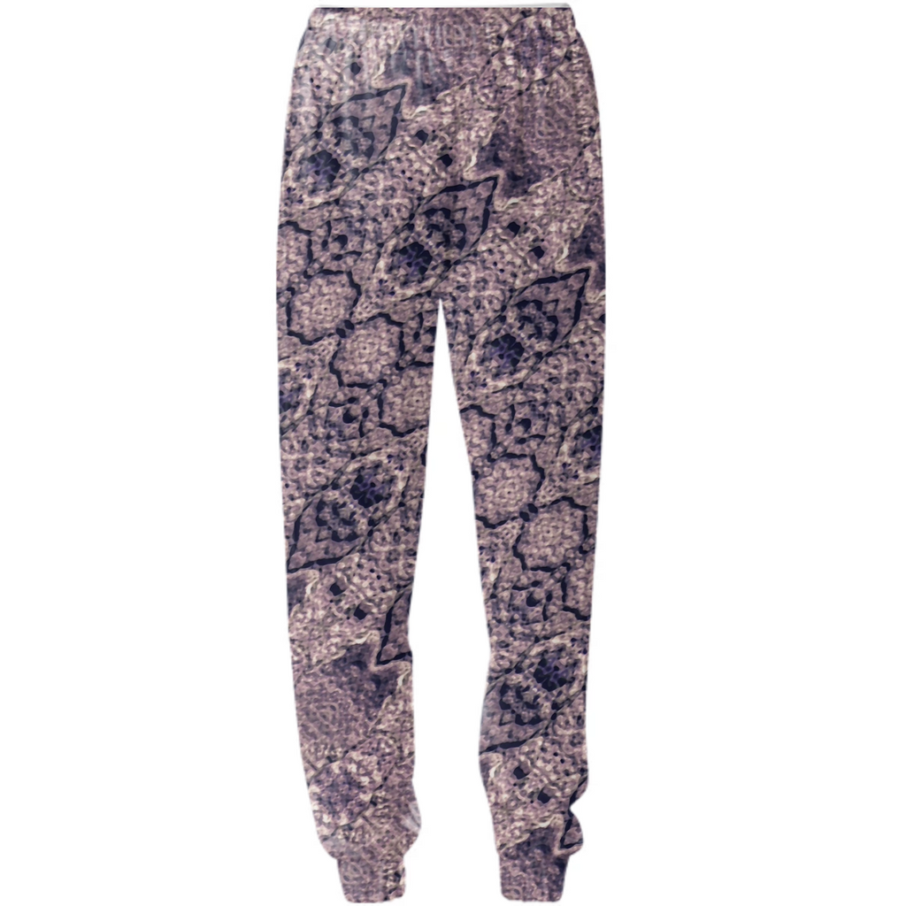 Violet Textured Mosaic Ornate Print