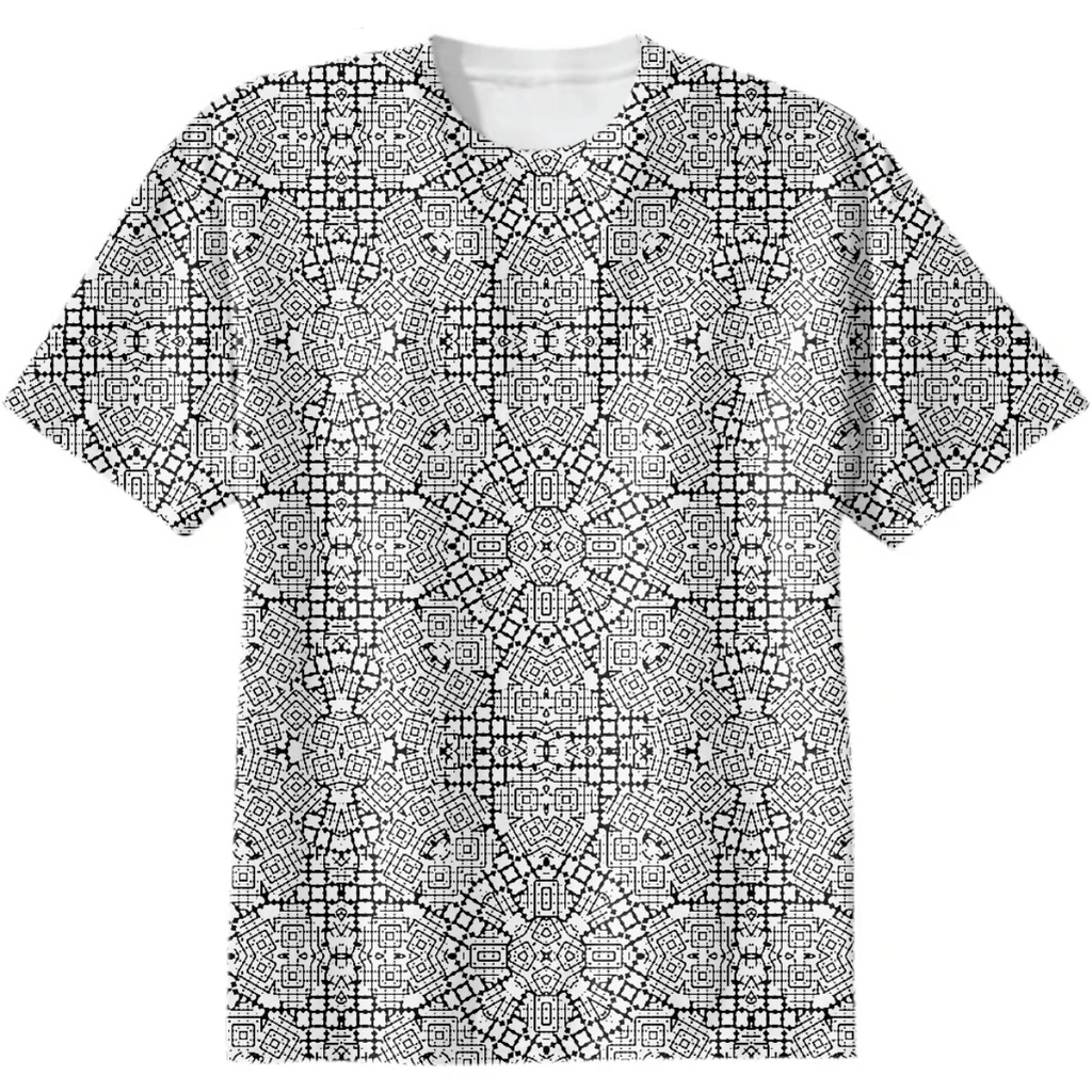 Modern Black and White Geometric Print