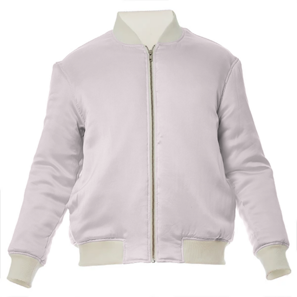 color lavender blush VP silk bomber jacket