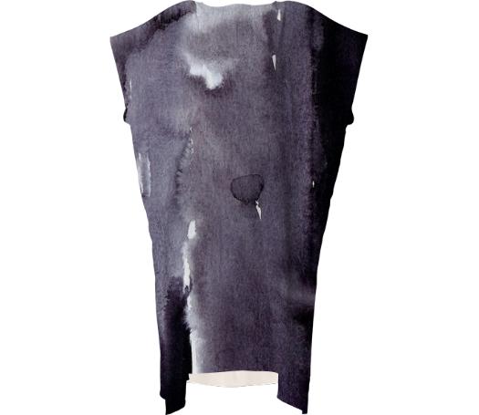 Black Watercolor Long Dress