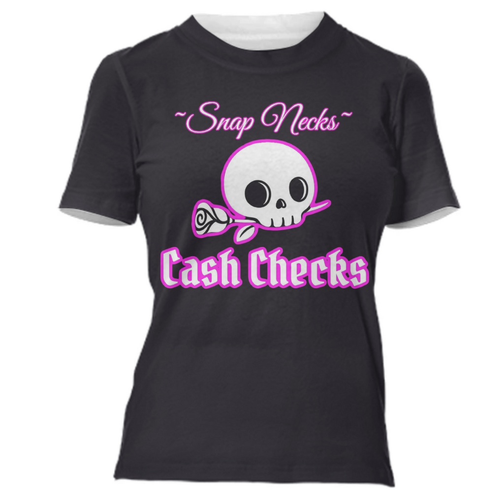 Snap Necks Cash Checks Baby Doll Tee