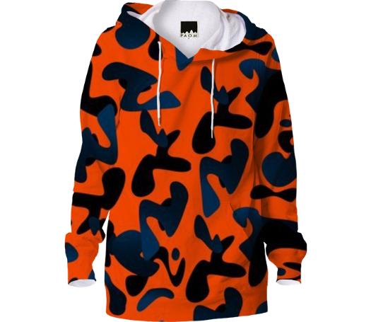 ORANGE BA3 CAMO HOODIE