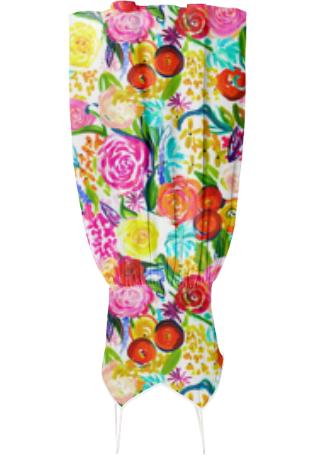 Collard Floral Art Print Summer Dress
