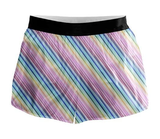 Pastel Rainbow Running Shorts RS00001