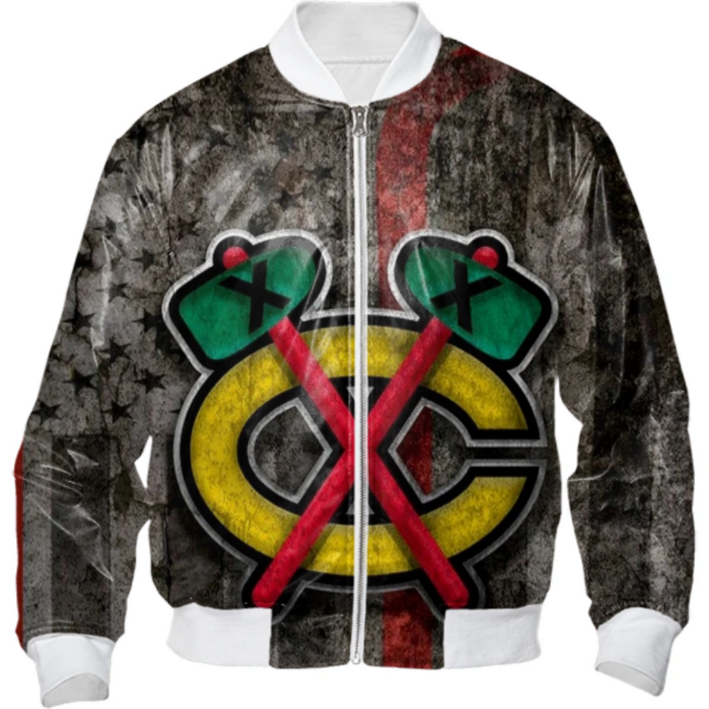black hawks bomber jacket