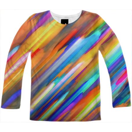 Colorful digital art splashing G391 LONG SLEEVE SHIRT