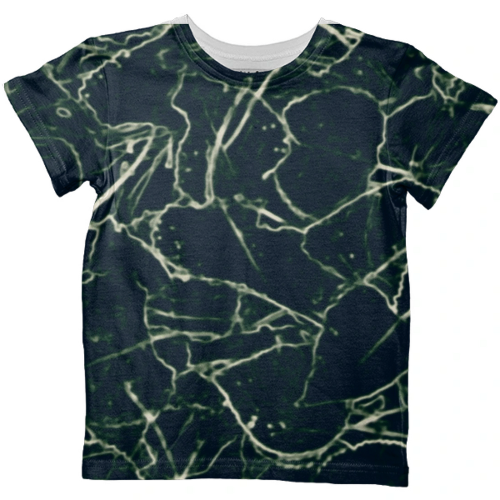 Neon Silhouette Leaves Print Pattern