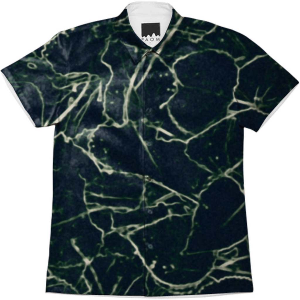 Neon Silhouette Leaves Print Pattern