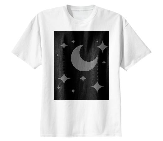 Moon and stars black and grey shirt