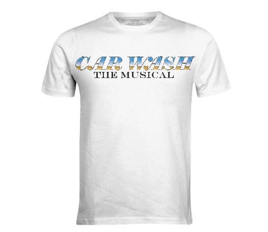 Car Wash The Musical White Tee Logo