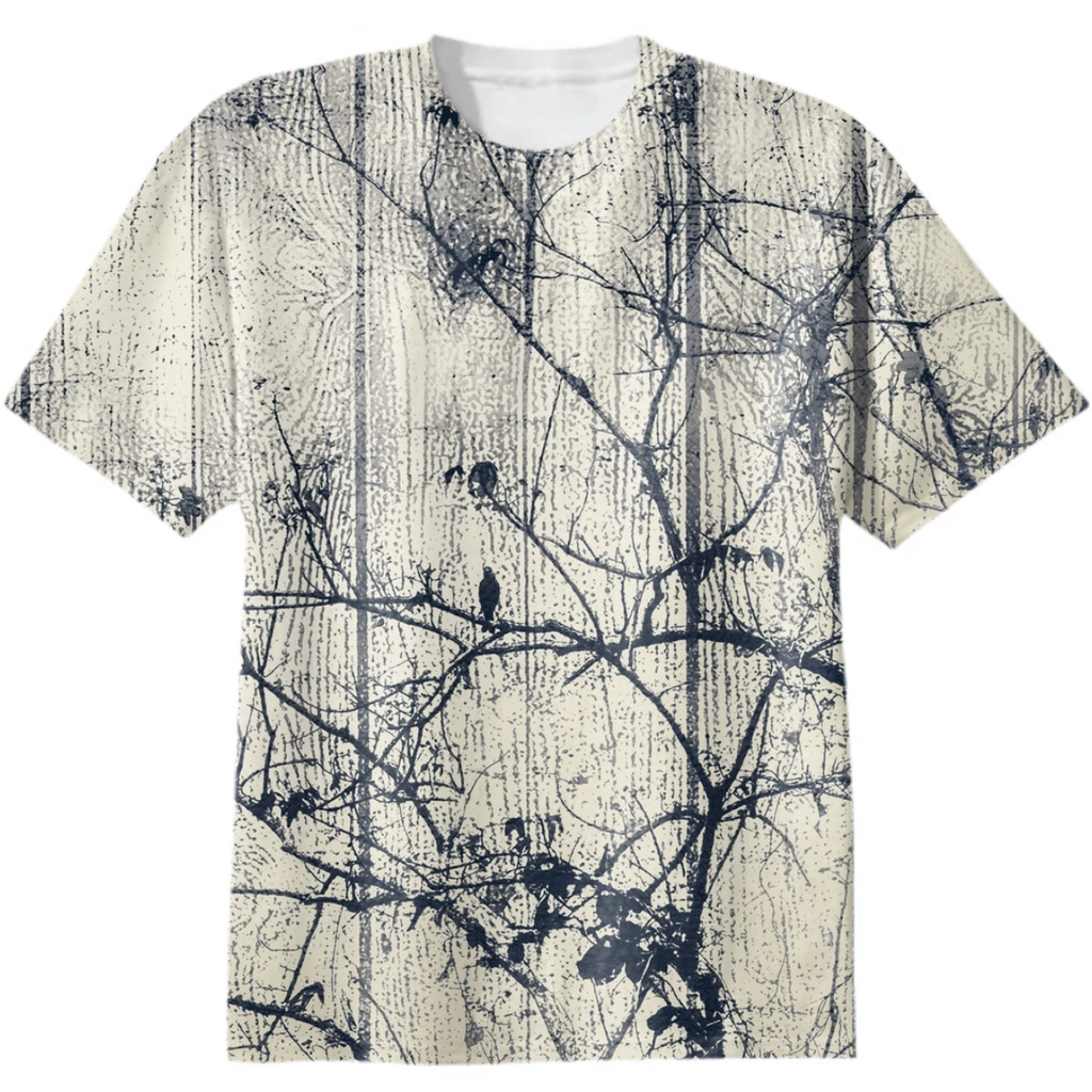 Black and White Botanical Motif Artwork