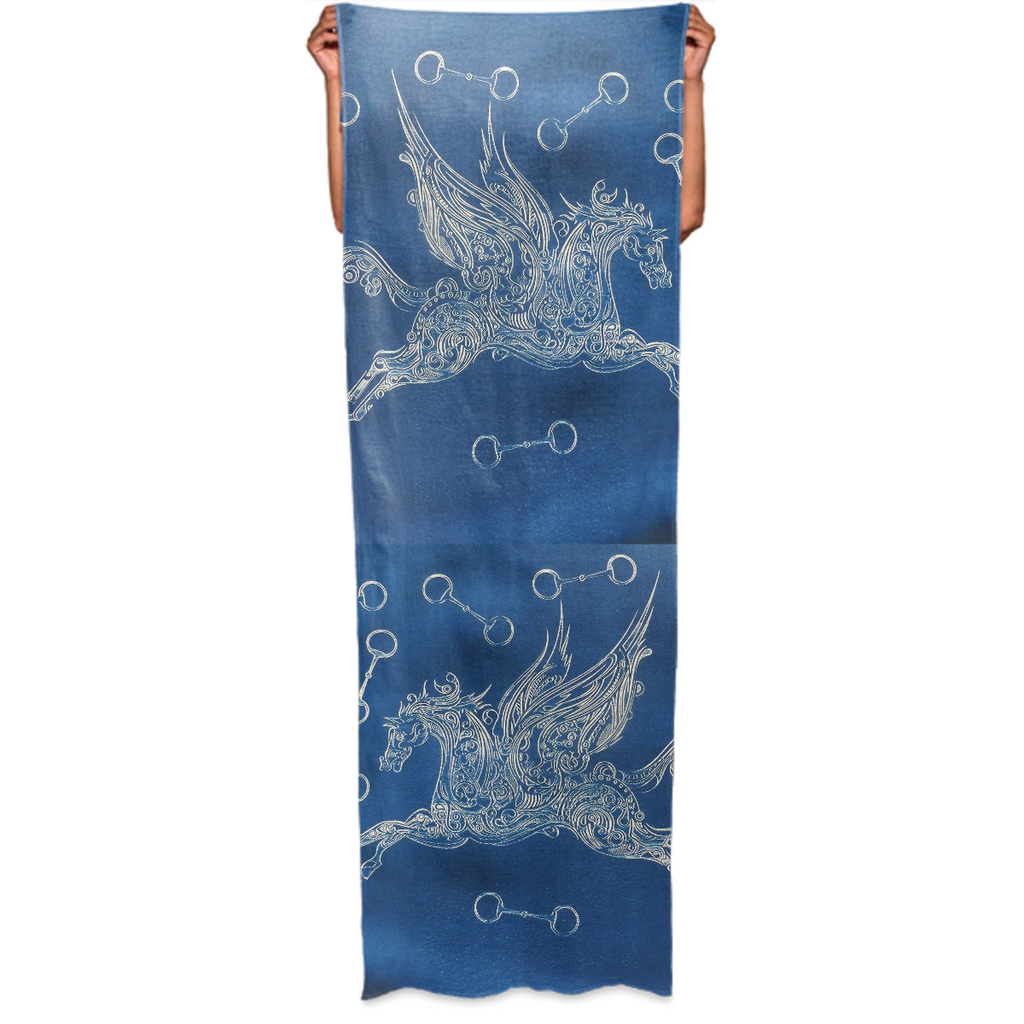 scarve blue horse