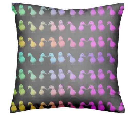 Rainbow Ducks Pillow
