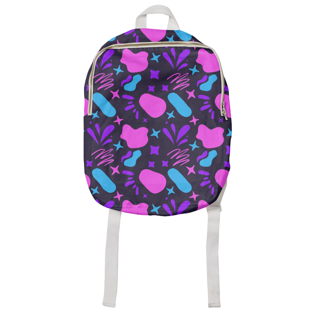 Abstract geometric stones and colorful stars kids bag pack by stikle