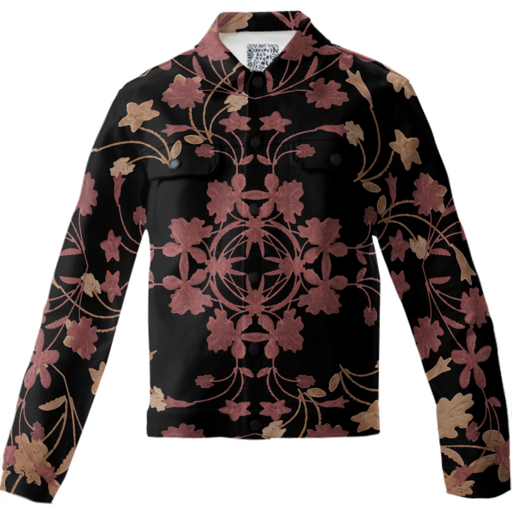 Dark Floral Ornate Print