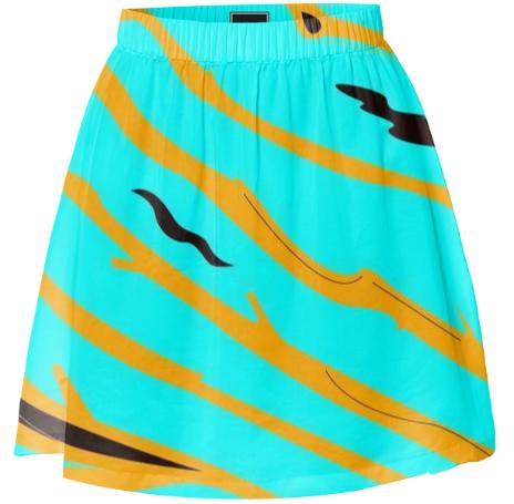 Luxury Ethno DESIGNERS SKIRT MOROCCO BLUE