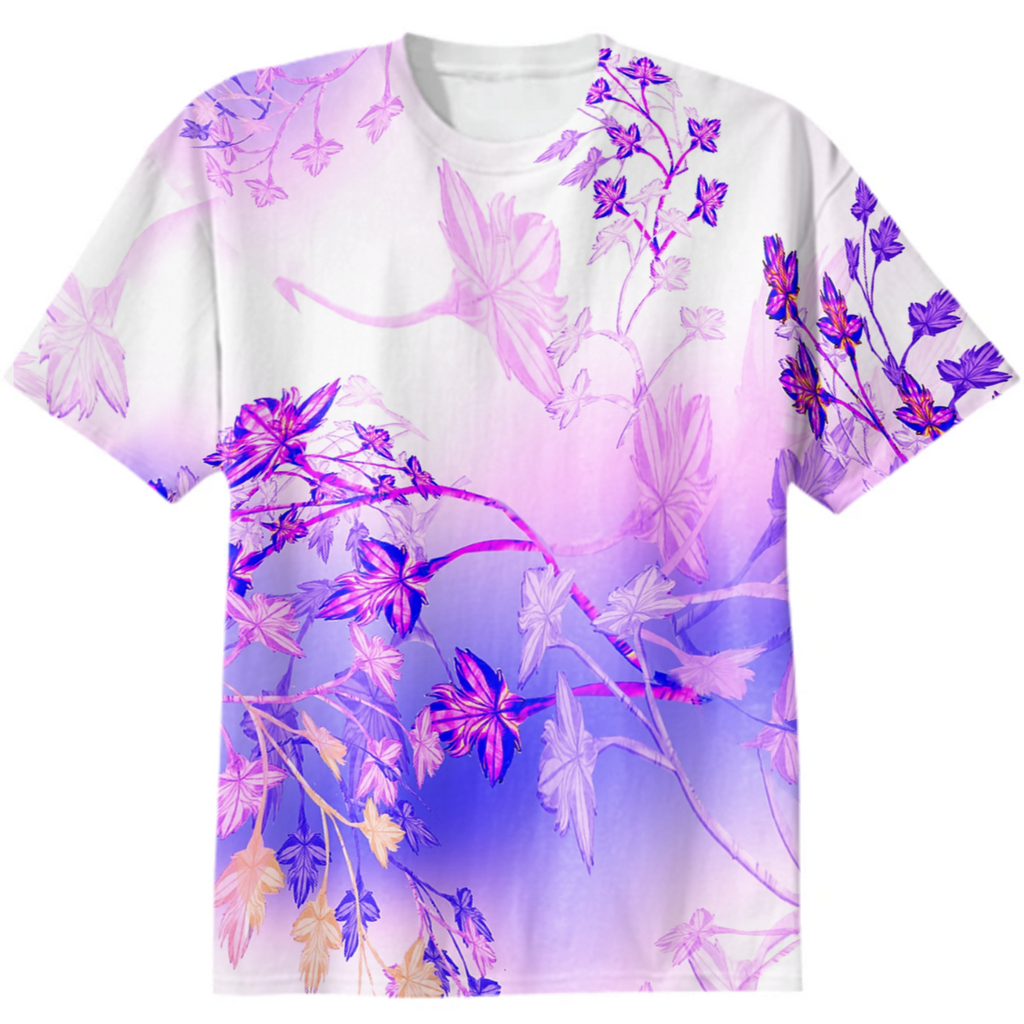 autumn, maple branches, maple leaves, lilac fog, monochrome, diagonal stripe