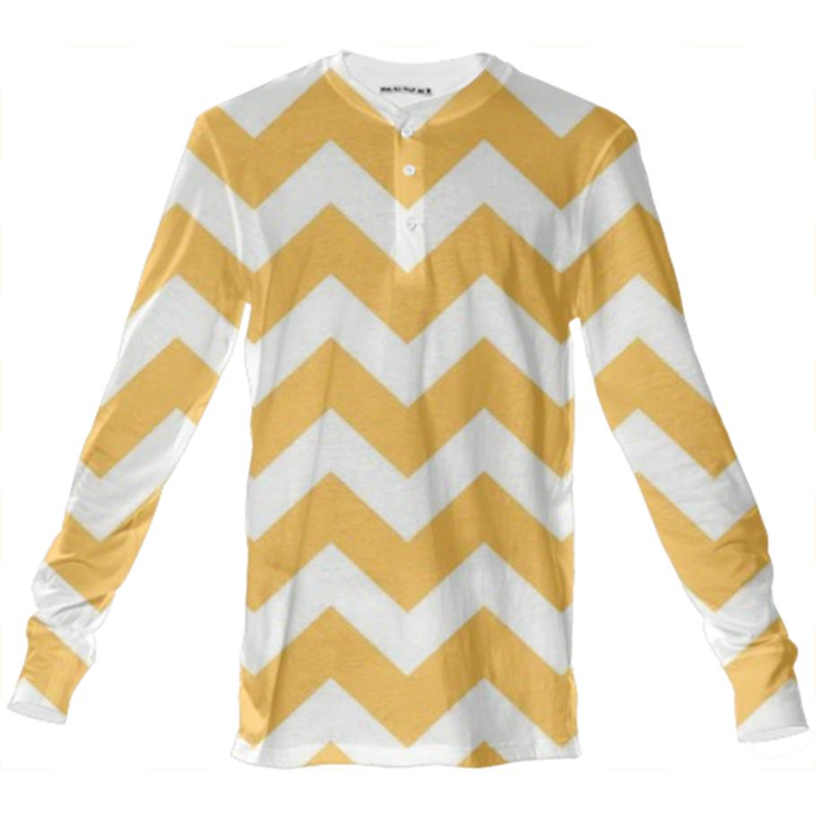 Designers t shirt Gold and white stripes