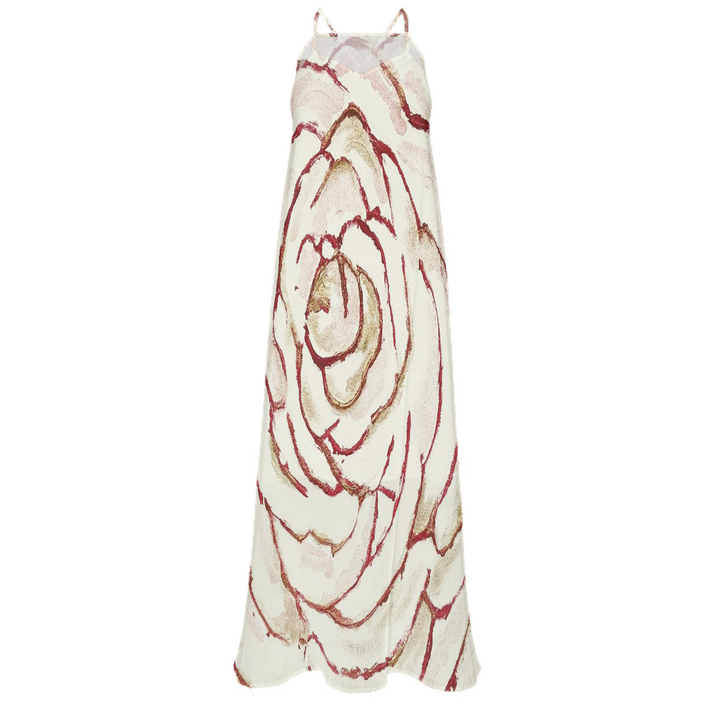 white rose dress