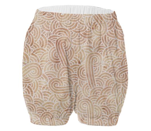 Iced coffee and white swirls doodles VP Adult Bloomers