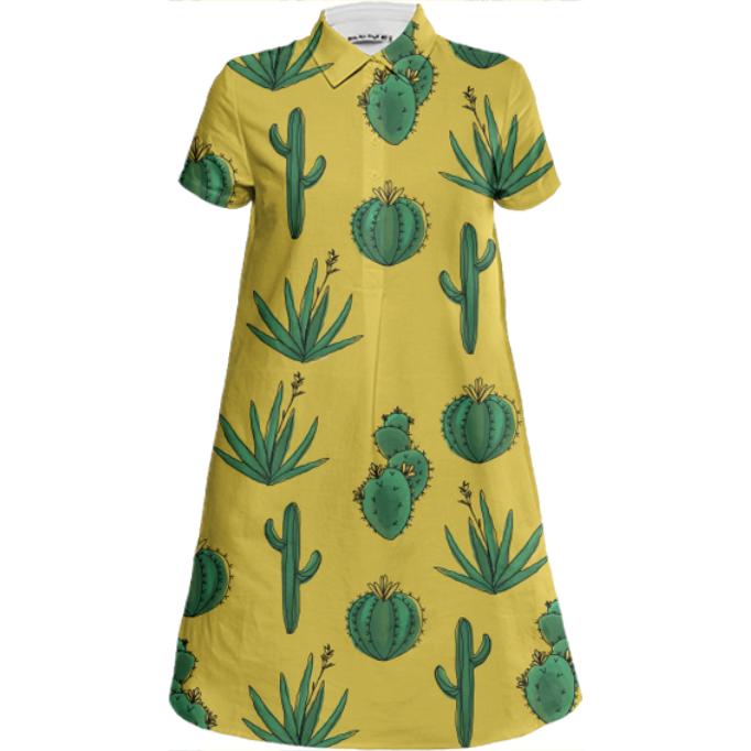Succulent Dress Yellow
