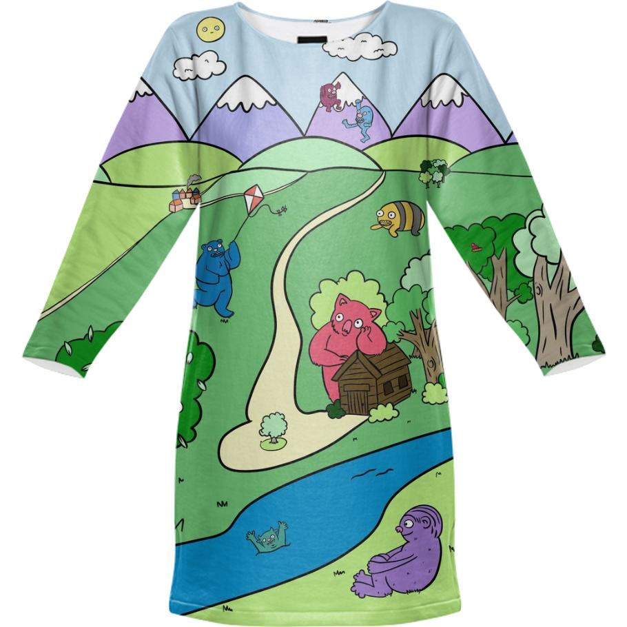 Monster Valley Sweatshirt Dress