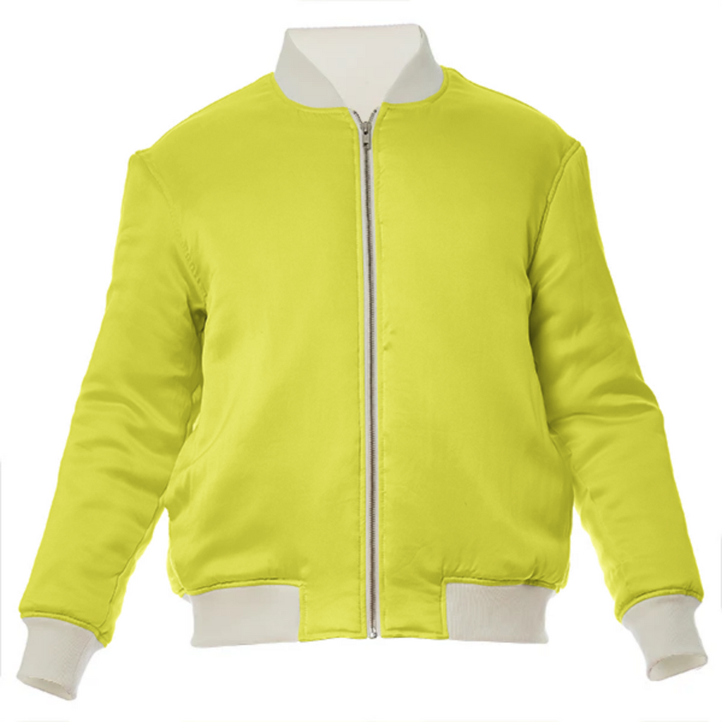 color maximum yellow VP silk bomber jacket
