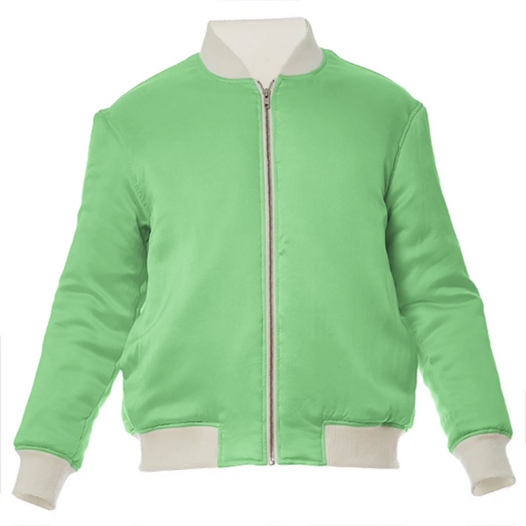 color light green VP silk bomber jacket