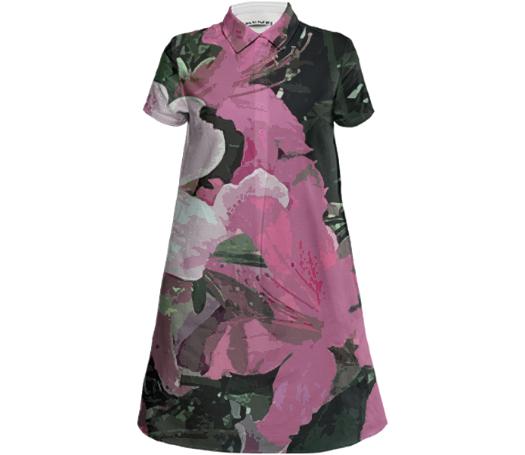 Houston Azaleas on My Mind Mini Shirt Dress