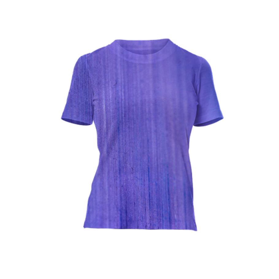 Purple Babydoll t shirt with Moon Surface