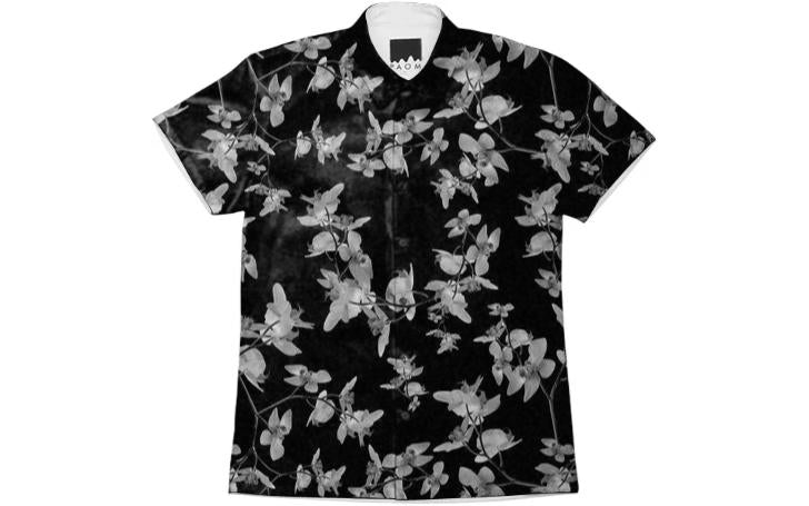 Dark Orquideas Floral Pattern