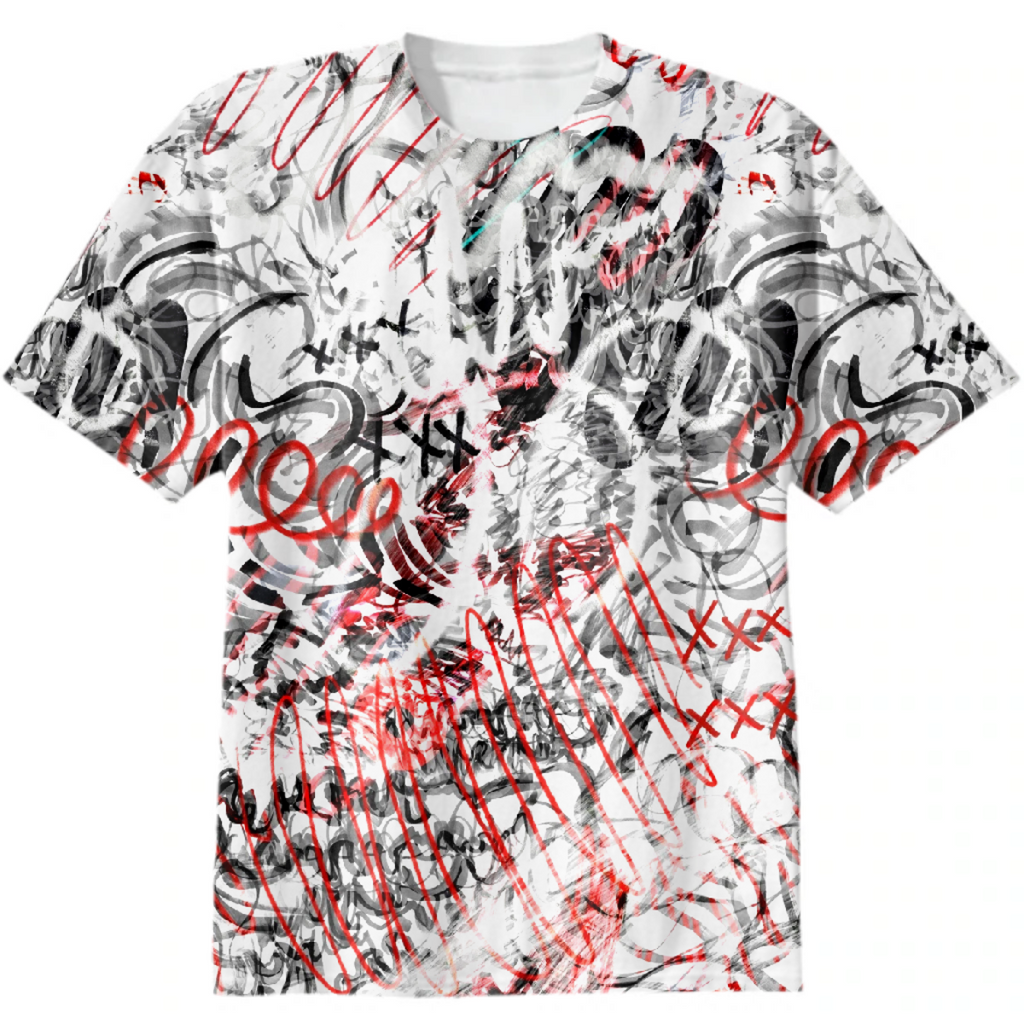 Scribble art graffiti seamless pattern trash polka urban style