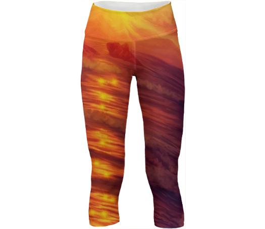 Purple sunset Yoga Pants