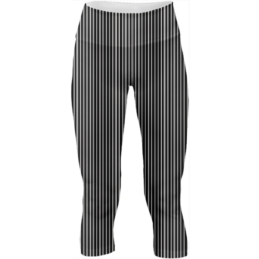 Pantalon de yoga lignes Noir/Blanc