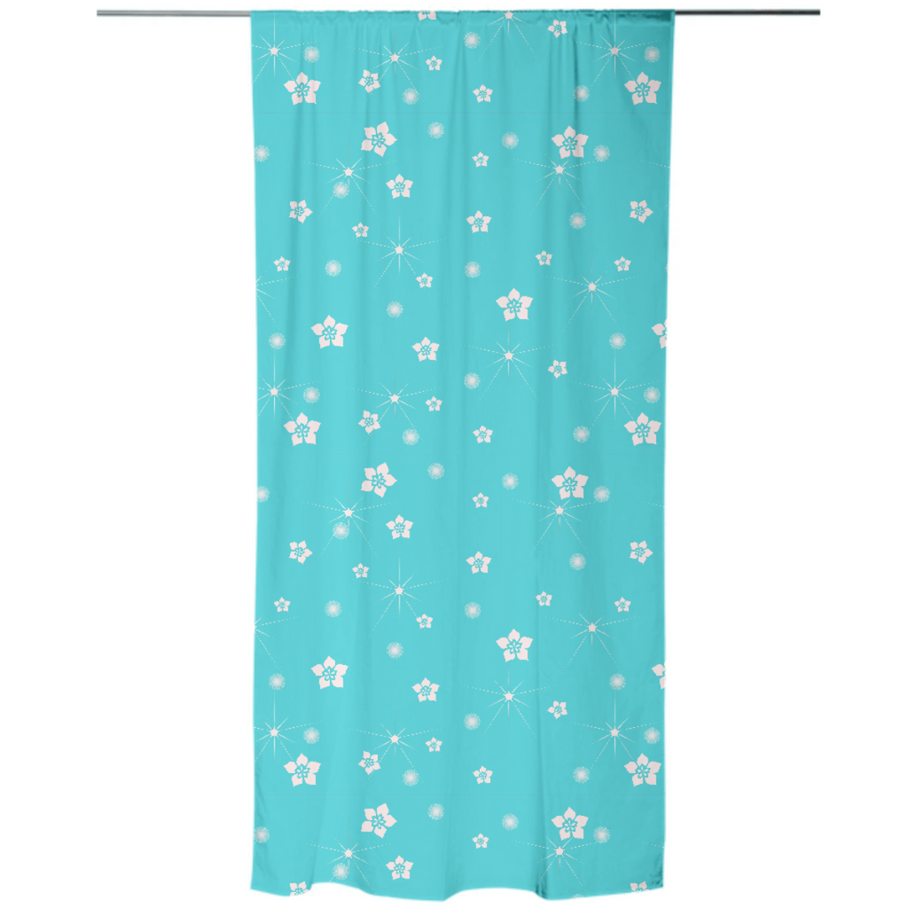 Abstract Flowers Explosion Curtain