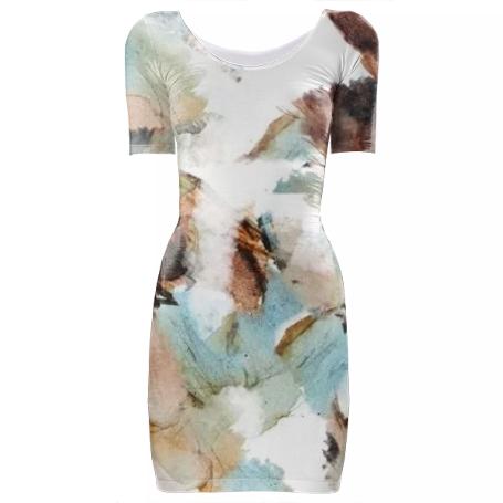 Ink Water Bodycon Dress