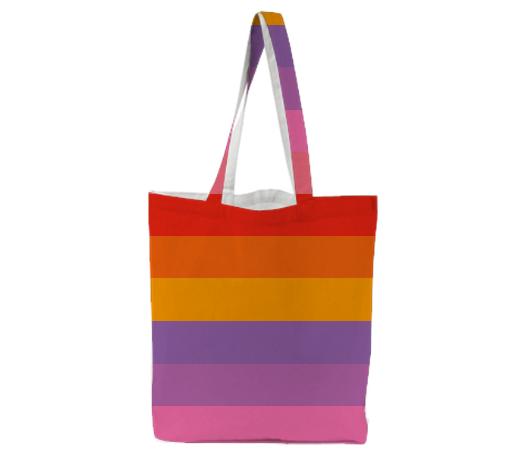 Happy rainbow tote bag