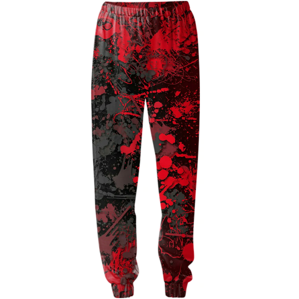 Dope red art joggers 🔖
