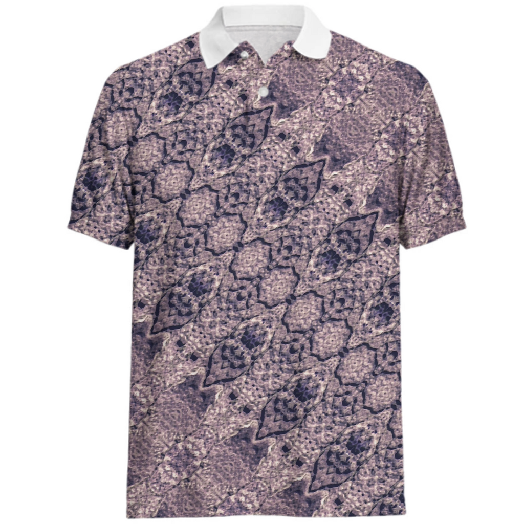 Violet Textured Mosaic Ornate Print