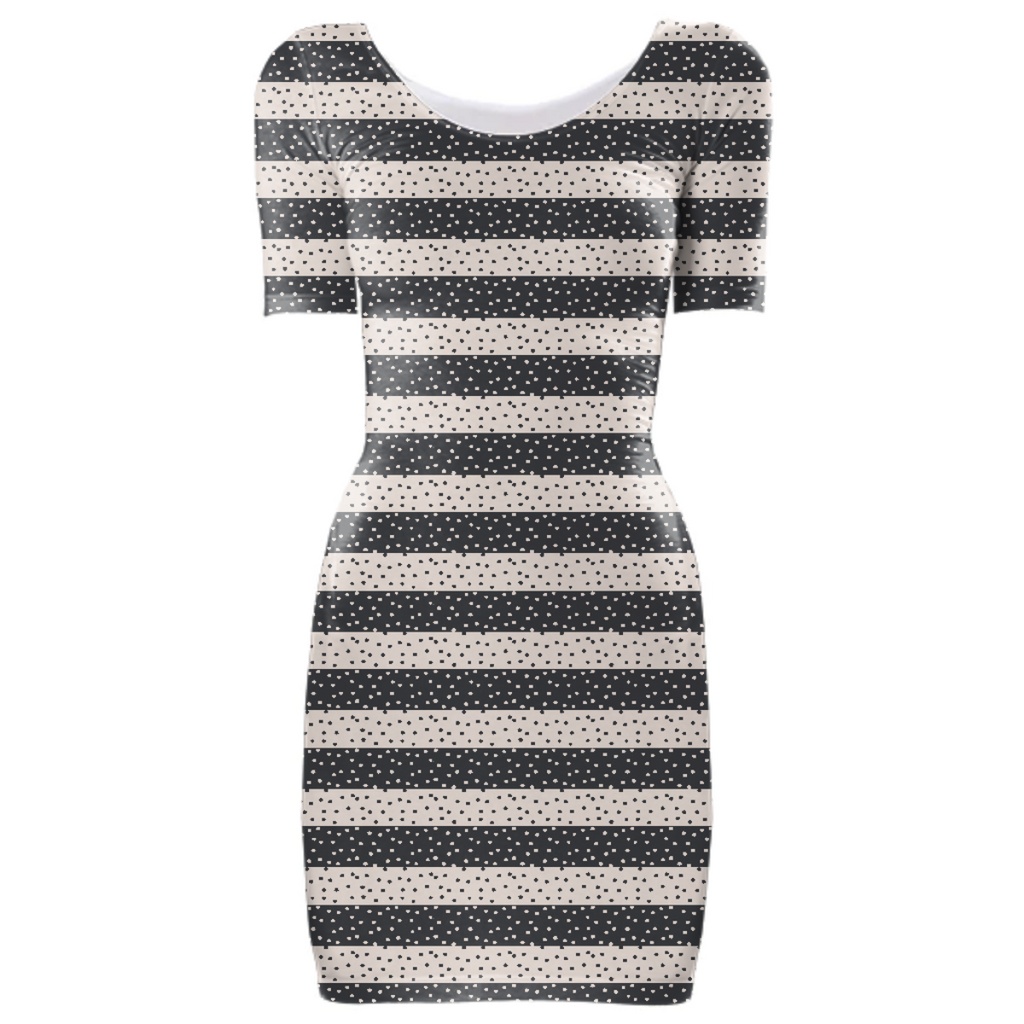 dalmatia half sleeve bodycon dress