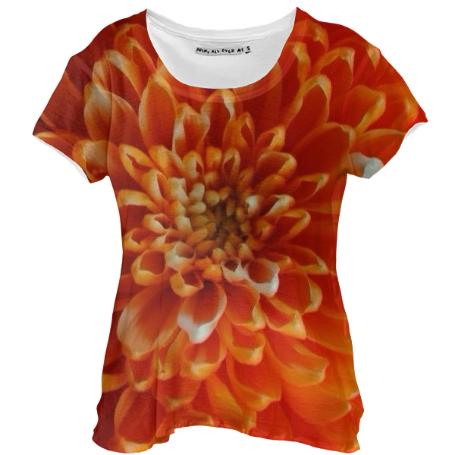Orange Chrysanthemum Shirt