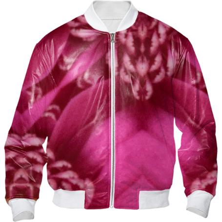 Pink Red Bomber Jacket