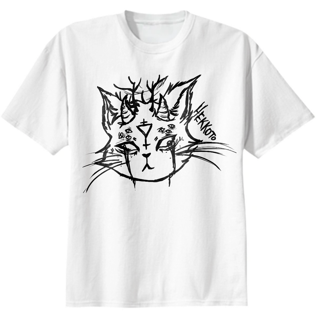 Tattoo design cat demon shirt